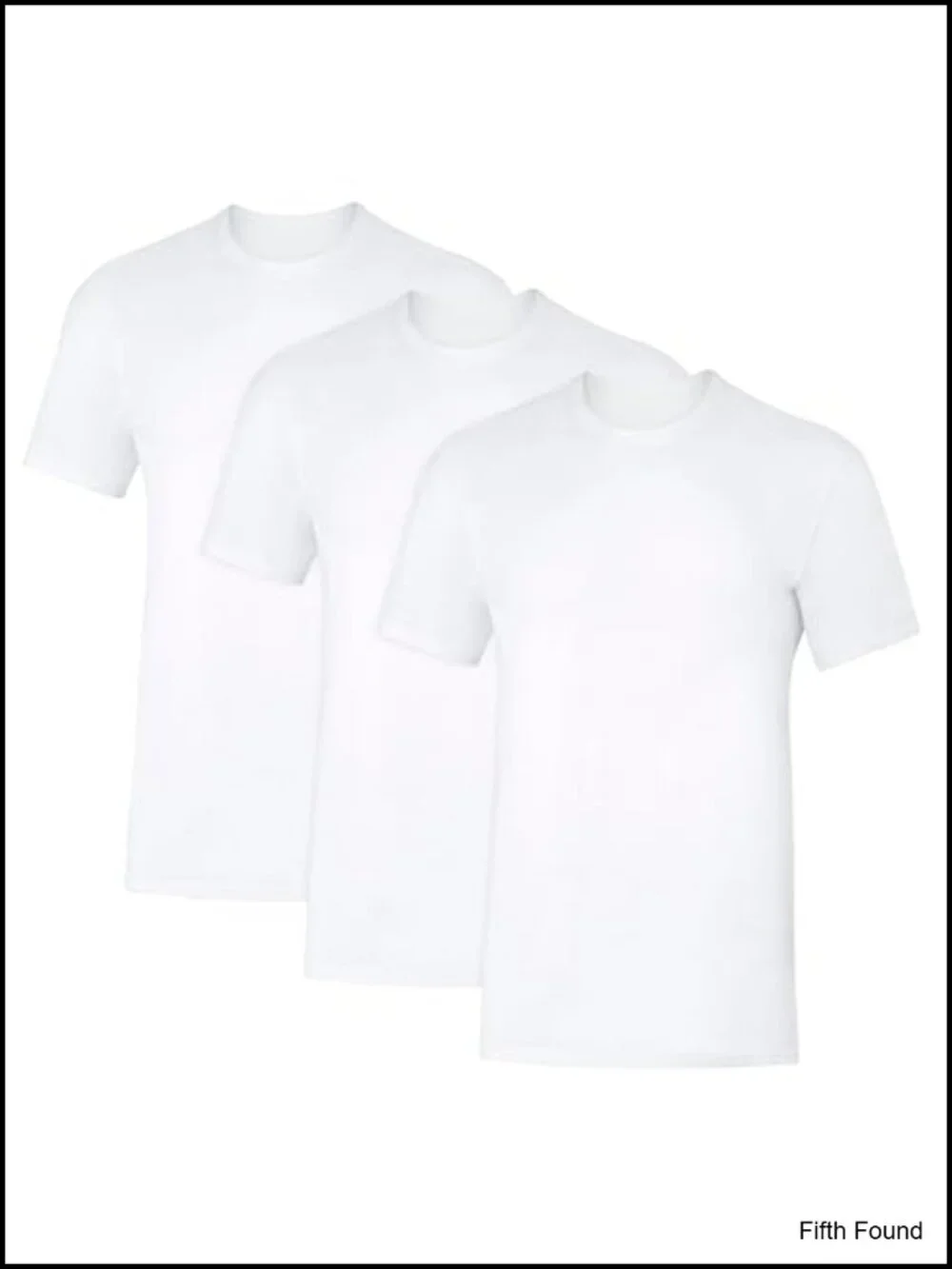 3-Pack Men's Sweat Block Undershirts, V-Neck or Crewneck, 100% Cotton Tee
